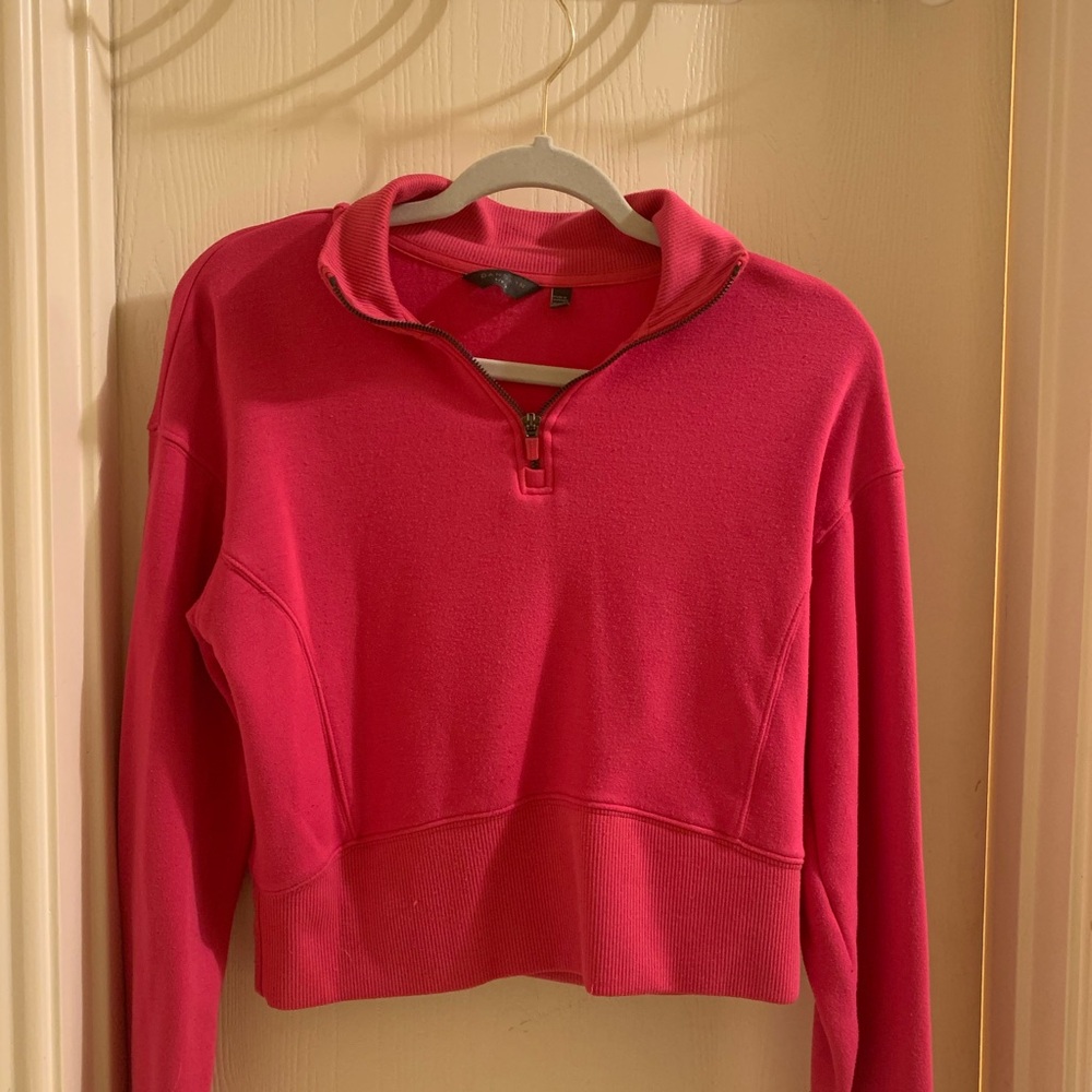 Danskin Women's Bright Pink Quarter-Zip Sweatshirt